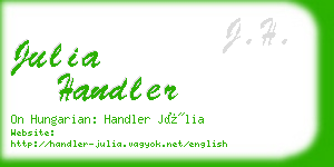 julia handler business card